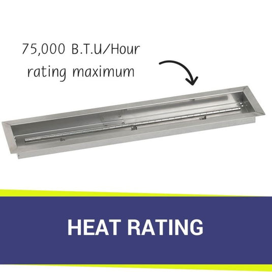 36" x 6" Stainless Steel Linear Channel Drop-In Pan with S.I.T. System - Natural Gas Bundle