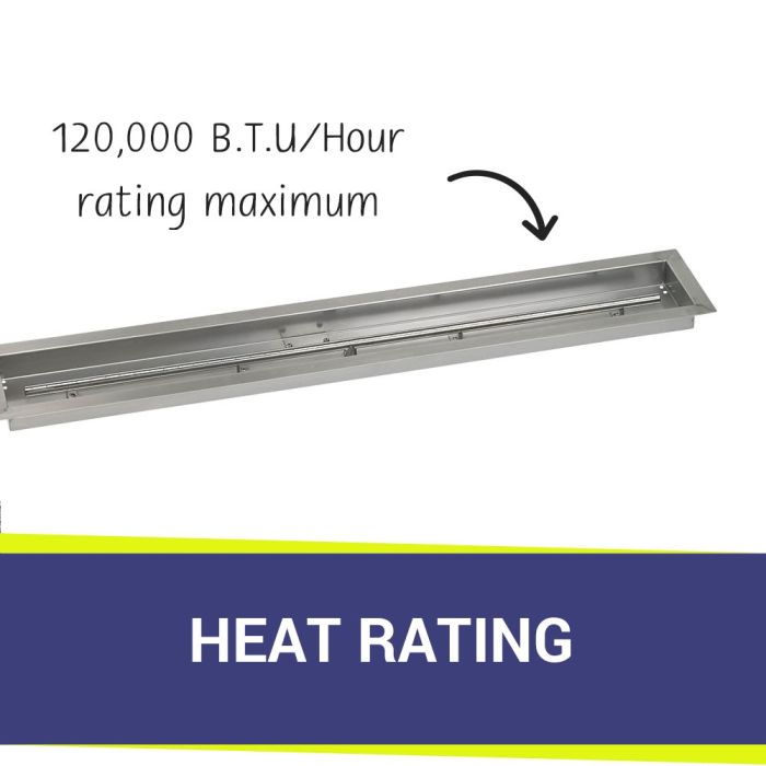 Load image into Gallery viewer, 48&quot; x 6&quot; Stainless Steel Linear Channel Drop-In Pan with S.I.T. System - Natural Gas
