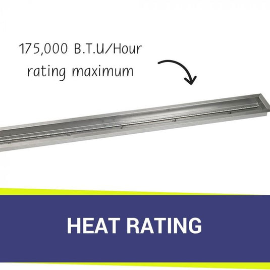 72" x 6" Stainless Steel Linear Channel Drop-In Pan with S.I.T. System - Natural Gas Bundle