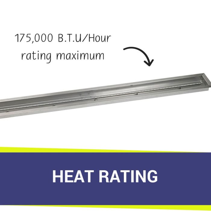 Load image into Gallery viewer, 72&quot; x 6&quot; Stainless Steel Linear Channel Drop-In Pan with S.I.T. System - Natural Gas
