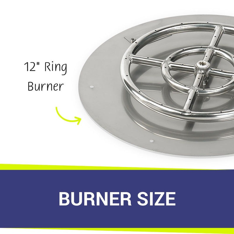 Load image into Gallery viewer, 18&quot; Round Stainless Steel Flat Pan With 12&quot; Fire Ring
