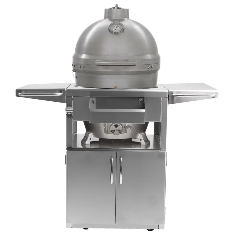 Load image into Gallery viewer, Blaze 20-Inch Cast Aluminum Kamado Grill On Deluxe Stainless Steel Cart - BLZ-20-KAMADO
