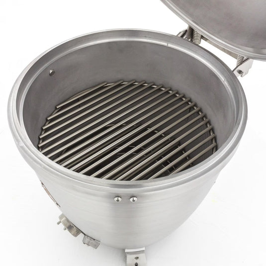 Blaze 20-Inch Cast Aluminum Kamado Grill With Stainless Steel Cart & Side Shelves - BLZ-20-KAMADO