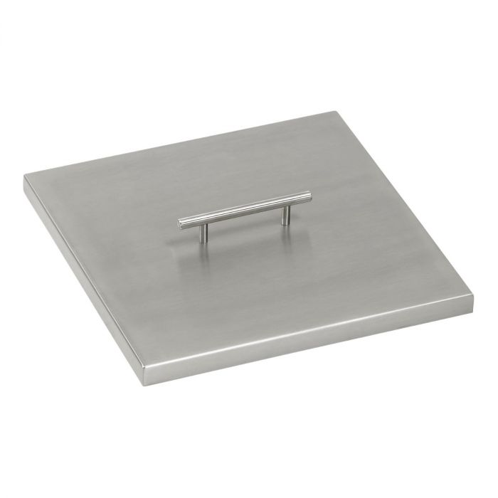 Load image into Gallery viewer, Stainless Steel Cover for Square Drop-In Fire Pit Pan
