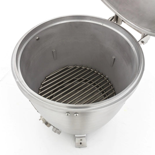 Blaze 20-Inch Cast Aluminum Kamado Grill On Deluxe Stainless Steel Cart - BLZ-20-KAMADO