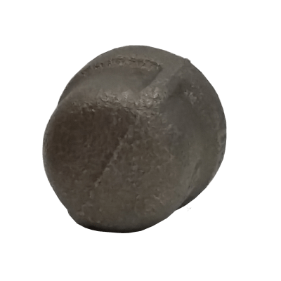 Dante 1/2 inch black iron cap for sealing gas pipe ends in natural gas and propane installations