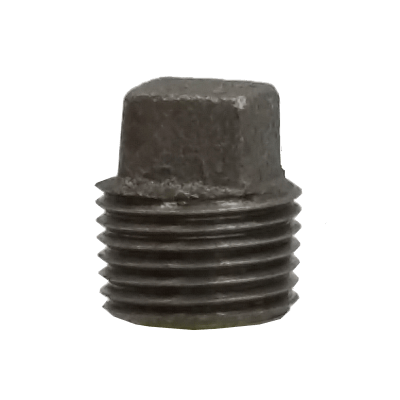 Dante 1/2″ Black Iron Plug with Square Head