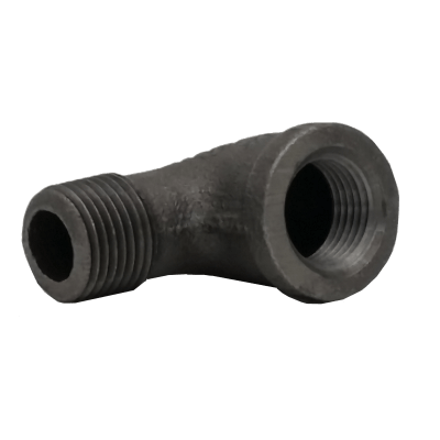 Dante 1/2 inch 90 street elbow black malleable iron pipe fitting with 1/2 inch NPT male and female threads