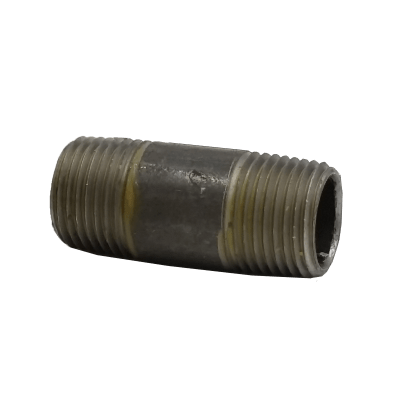 Dante 1/2 x 2 inch black malleable CLS nipple rated for 300 PSI