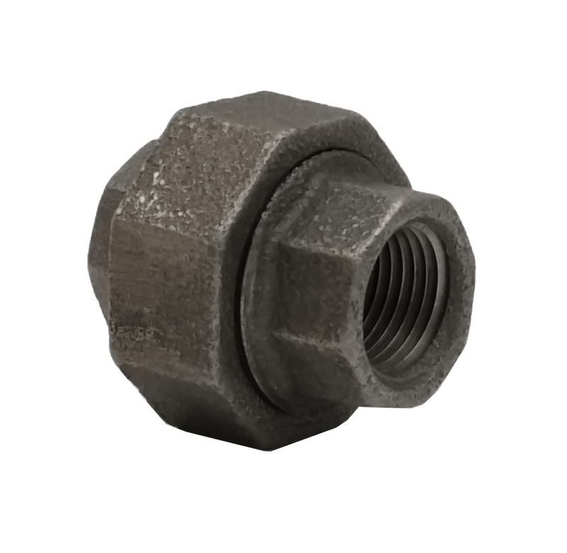 Load image into Gallery viewer, Dante 1/2 inch union industrial malleable cast iron pipe fitting with female threads, UL and FM approved for gas and plumbing applications
