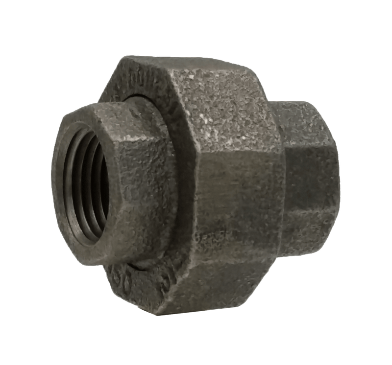 Load image into Gallery viewer, Dante 1/2 inch union industrial malleable cast iron pipe fitting with female threads, UL and FM approved for gas and plumbing applications
