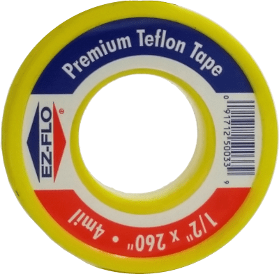 Dante 1/2 inch x 260 inch yellow PTFE gas line tape, 4 mil thick, for natural gas and propane threaded connections