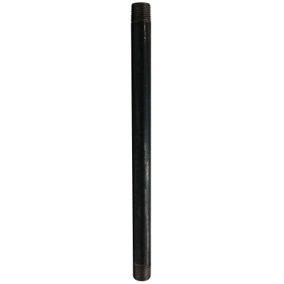 Load image into Gallery viewer, Dante 1/2-inch by 12-inch black malleable CLS nipple rated 300 PSI for gas line and fireplace installations
