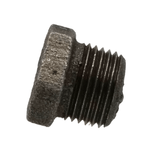 Dante 1/2 x 3/8 inch black malleable iron hex bushing for gas, oil, and air applications