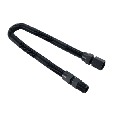 Dante 1/4 inch whistle free black gas flex hose for fire pits and fireplaces