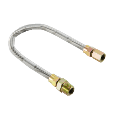 Dante 1/4 inch whistle free stainless steel gas flex hose for fire pits and fireplaces
