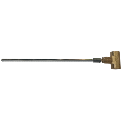 Dante 12-inch chrome plated valve stem extender with 2mm Allen wrench for gas valves