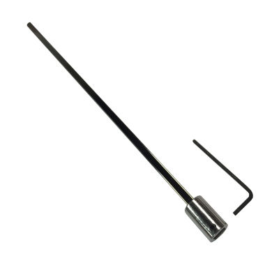 Dante 12-inch chrome plated valve stem extender with 2mm Allen wrench for gas valves