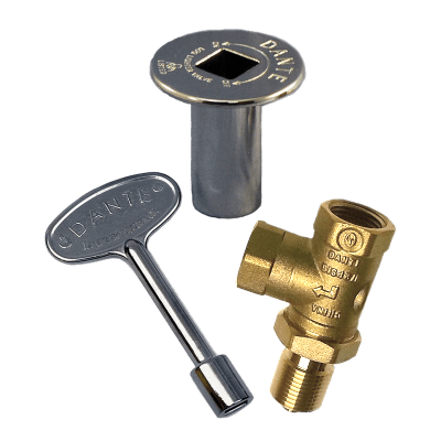 Dante 90 degree angled 1/2 inch ball valve combo pack with 3 inch key and floor plate in brass and chrome finishes