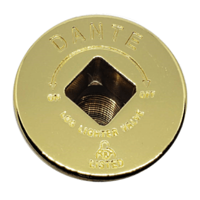 Dante Floor Plate in Brass Finish for Gas Valve Installation