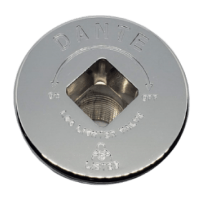 Dante Floor Plate in Chrome Finish for 1/2 Inch Gas Valve Installation