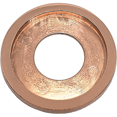 Dante Floor Plate Ring Bright Copper Finish for Gas Valve