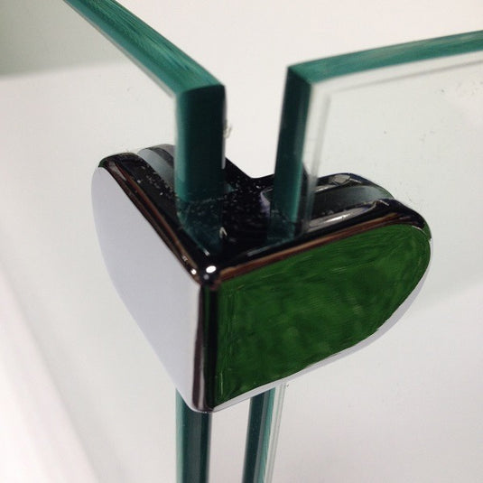 Dante Glass Guard Connector Kit with 8 pieces including GC-90F, GC-90, GCS-F, and GCS connectors for fireplace and glass panel installations