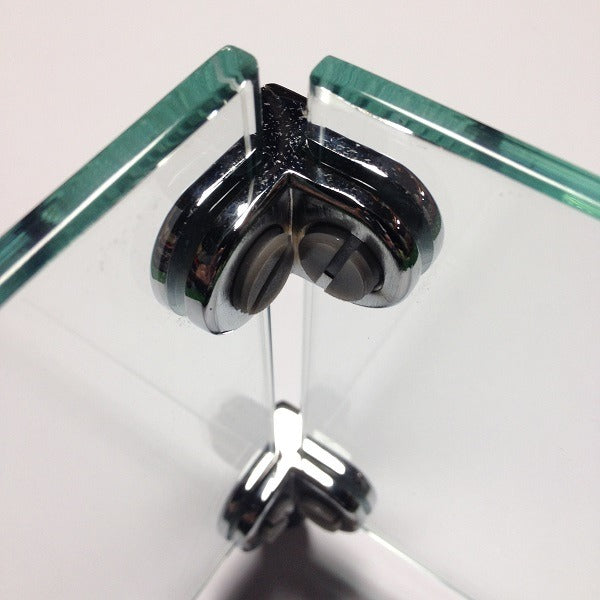 Load image into Gallery viewer, Dante Glass Guard Connector Kit with 8 pieces including GC-90F, GC-90, GCS-F, and GCS connectors for fireplace and glass panel installations
