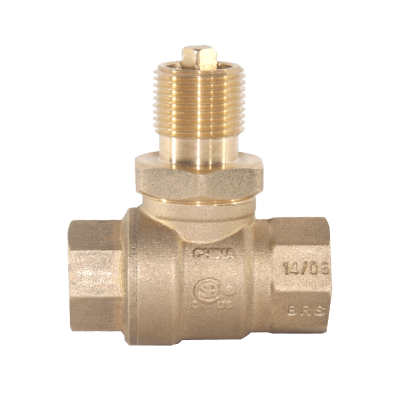 Load image into Gallery viewer, Dante Log Lighter 3/4″ Straight Ball Valve Combo Pack with log lighter, straight ball valve, 3-inch key, and chrome/brass floor plate for natural gas and propane fireplaces
