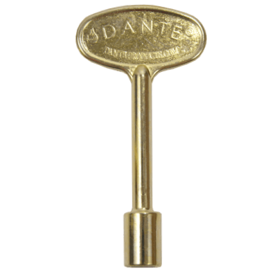 Dante Universal Gas Valve Key in brass finish for 1/4″ and 5/16″ gas valve stems
