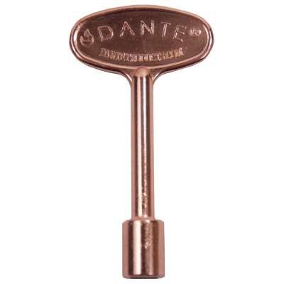 Dante Universal Gas Valve Key in Bright Copper finish for ball or globe gas valves