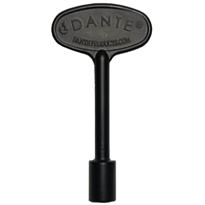 Dante Universal Gas Valve Key in Flat Black finish for ball and globe gas valves