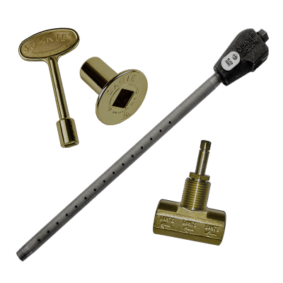 Dante Straight Globe Valve Combo Packs Includes Log Lighter, 1/2″ Straight Globe Valve, 3 ” Key & Floor Plate