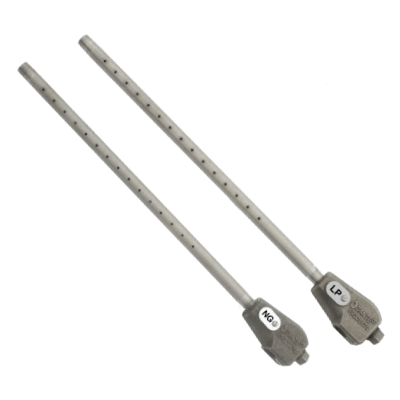 Dante Universal Log Lighter convertible for straight or 90 degree installation with 17 inch burner pipe
