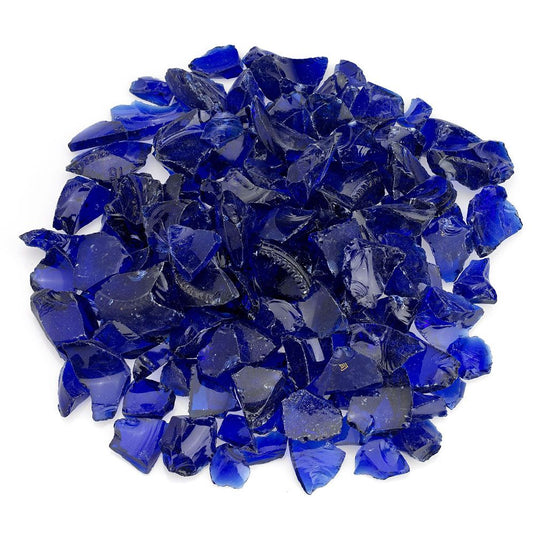 Dark Blue Medium Fire Pit Glass