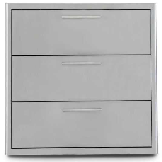 Blaze 30-Inch Stainless Steel Triple Access Drawer - BLZ-30W-3DRW-LT