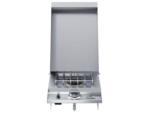 Delta Heat 12-inch drop-in gas single side burner with 16,000 BTU sealed burner and stainless steel cover for outdoor kitchens