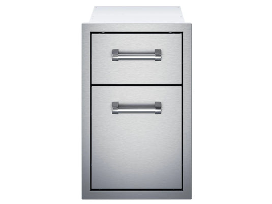 Delta Heat 13-Inch Stainless Steel Double Access Drawer for outdoor kitchen storage