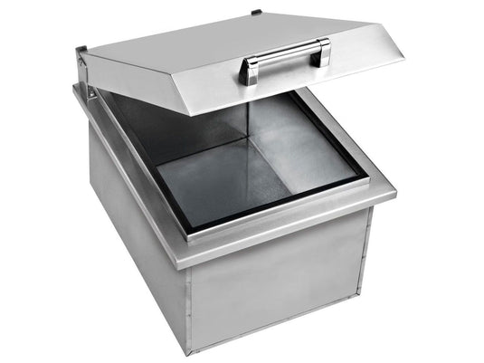 Delta Heat 15-Inch Drop-In Stainless Steel Ice Bin Cooler for outdoor kitchen beverage chilling