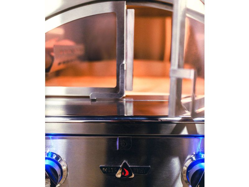 Load image into Gallery viewer, Delta Heat 30-Inch Built-In Gas Pizza Oven with stainless steel construction and cordierite hearth and dome tiles for outdoor kitchens
