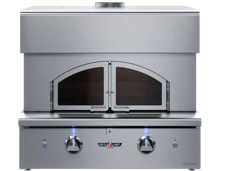 Load image into Gallery viewer, Delta Heat 30-Inch Built-In Gas Pizza Oven with stainless steel construction and cordierite hearth and dome tiles for outdoor kitchens
