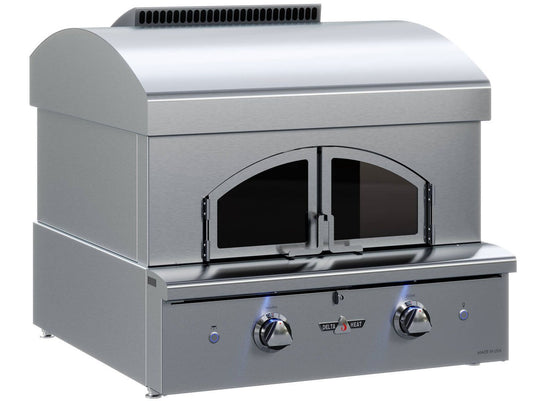 Delta Heat 30-inch freestanding gas pizza oven with stainless steel construction and dual burners for outdoor kitchens