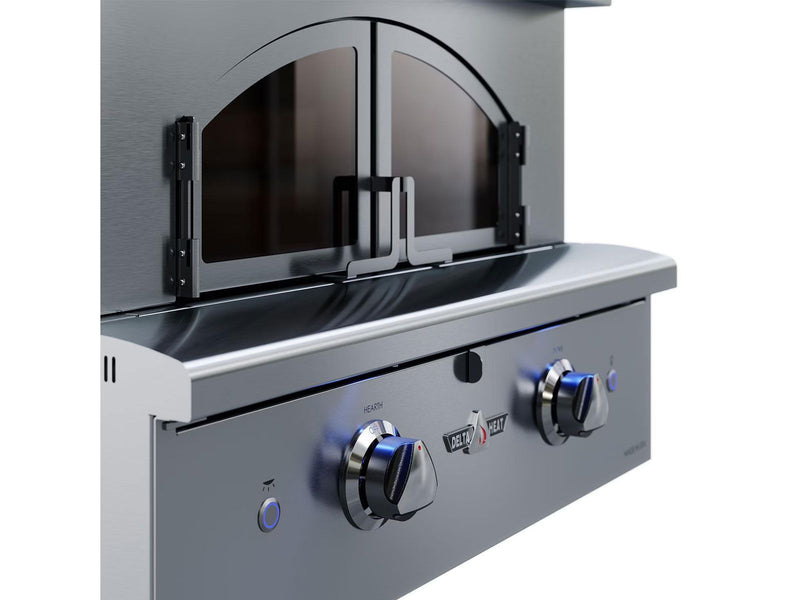 Load image into Gallery viewer, Delta Heat 30-inch freestanding gas pizza oven with stainless steel construction and dual burners for outdoor kitchens
