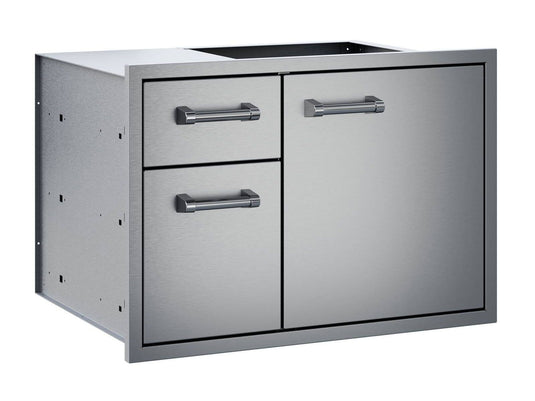 Delta Heat 30-Inch Stainless Steel Access Door and Double Drawer Combo for outdoor kitchen storage