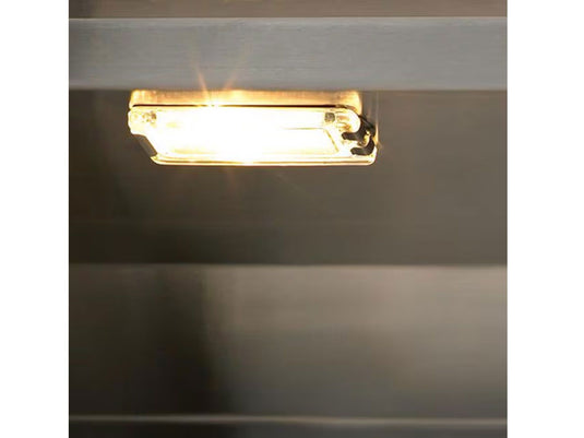 Delta Heat 32-inch built-in 3-burner gas grill with infrared sear zone rotisserie burner and black control panel