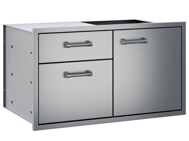 Load image into Gallery viewer, Delta Heat 36-Inch Stainless Steel Access Door and Double Drawer Combo for outdoor kitchen storage

