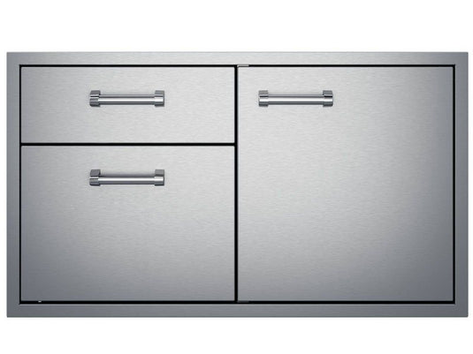 Delta Heat 36-Inch Stainless Steel Access Door and Double Drawer Combo for outdoor kitchen storage