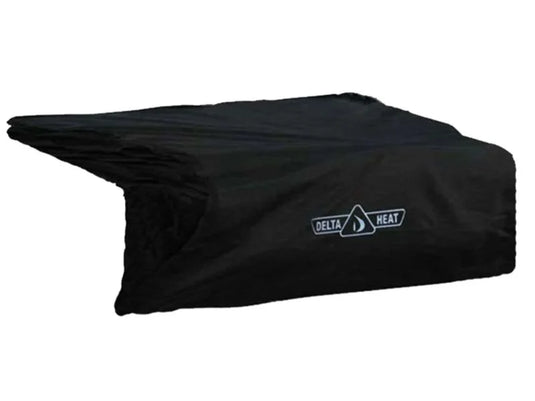Delta Heat black vinyl cover for 32-inch built-in teppanyaki grill with protective felt backing