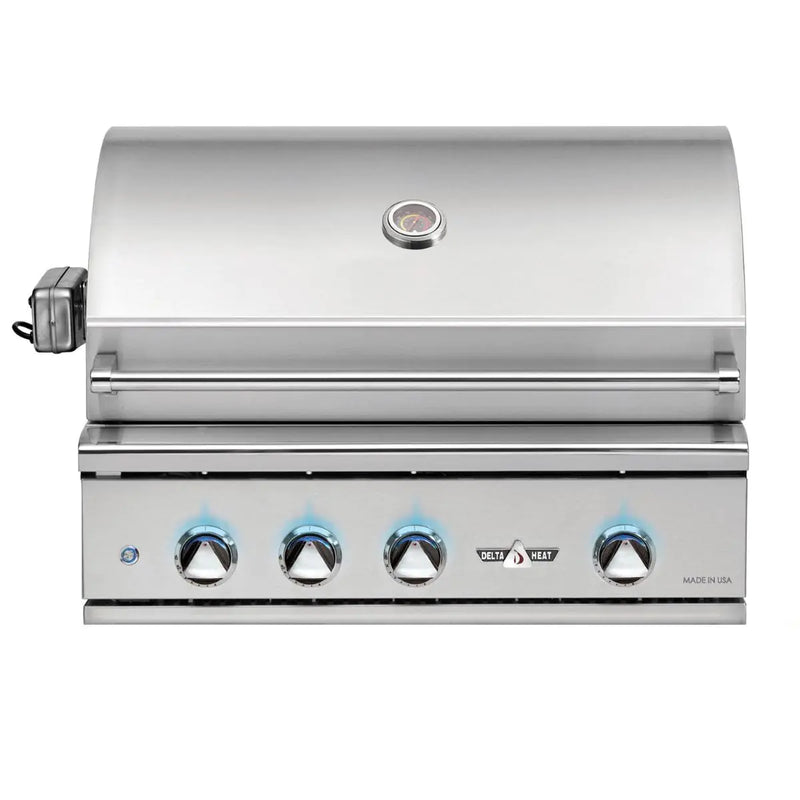 Load image into Gallery viewer, 32&quot; Delta Heat Gas Grill With Rotisserie, White Control Panel- DHBQ32R-W
