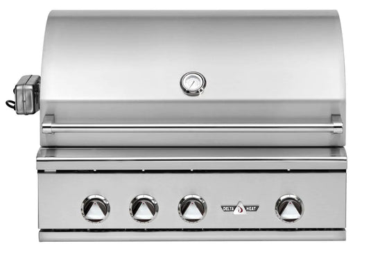 Delta Heat 32-Inch 3-Burner Built-In Gas Grill With Infrared Rotisserie Burner - DHBQ32R-DN/L